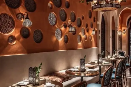 Bar and restaurant interior design project by Nouschin Dorn